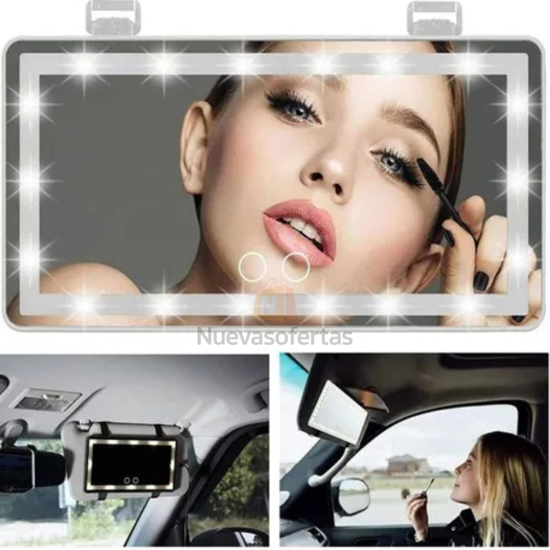 Espejo de lujo LED para auto