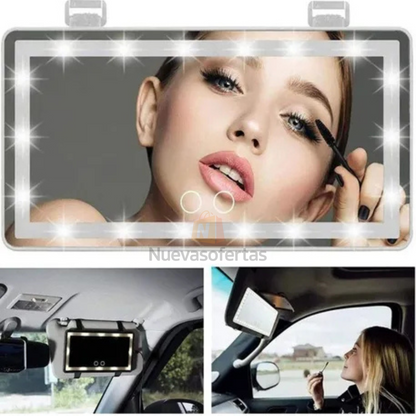Espejo de lujo LED para auto