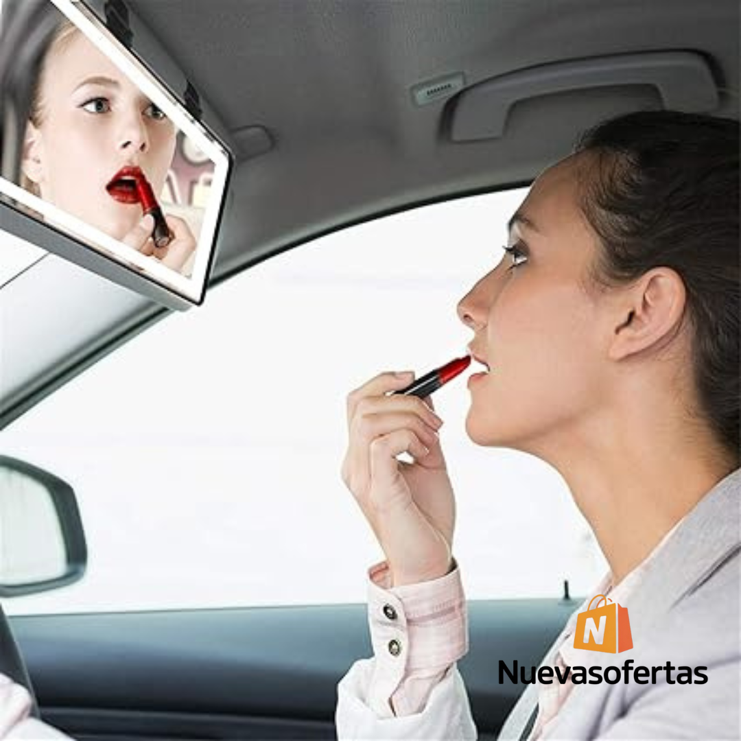 Espejo de lujo LED para auto