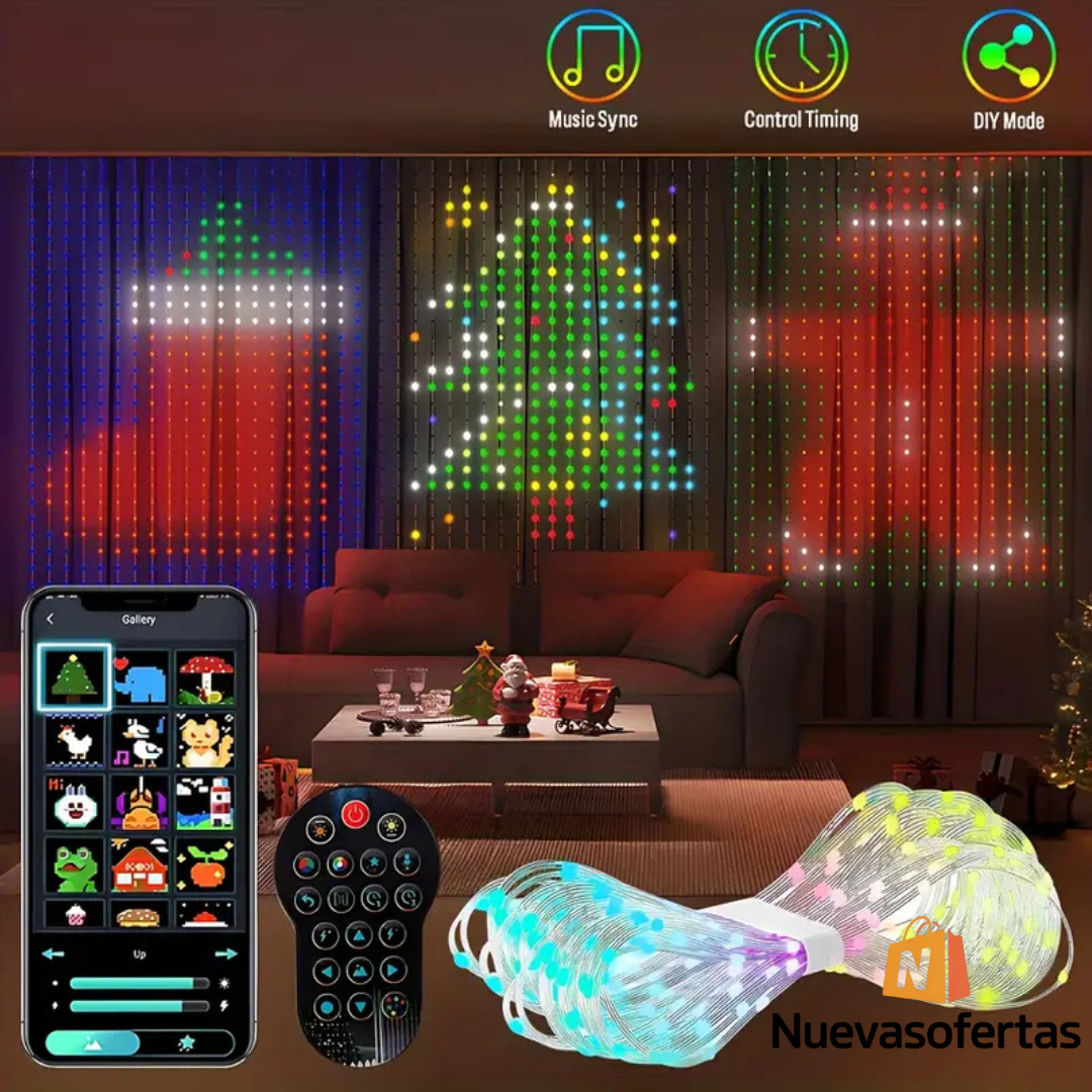 Cortina de luz LED inteligente